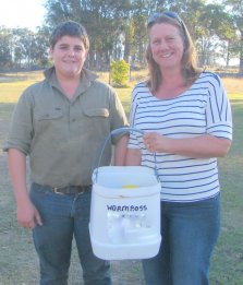 Kim Newton and her son Matthew carried out the DrenchTest.